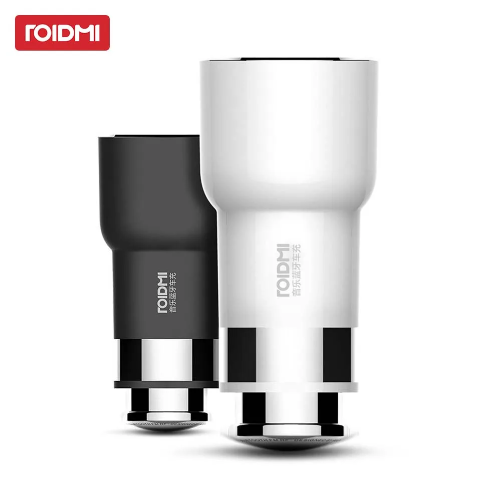 Original Xiaomi Roidmi Quick Car Charger Roidmi 3S Roidmi 2 S Bluetooth 4.0 FM Transmitter 5V 2.1A Adapter Music Playing