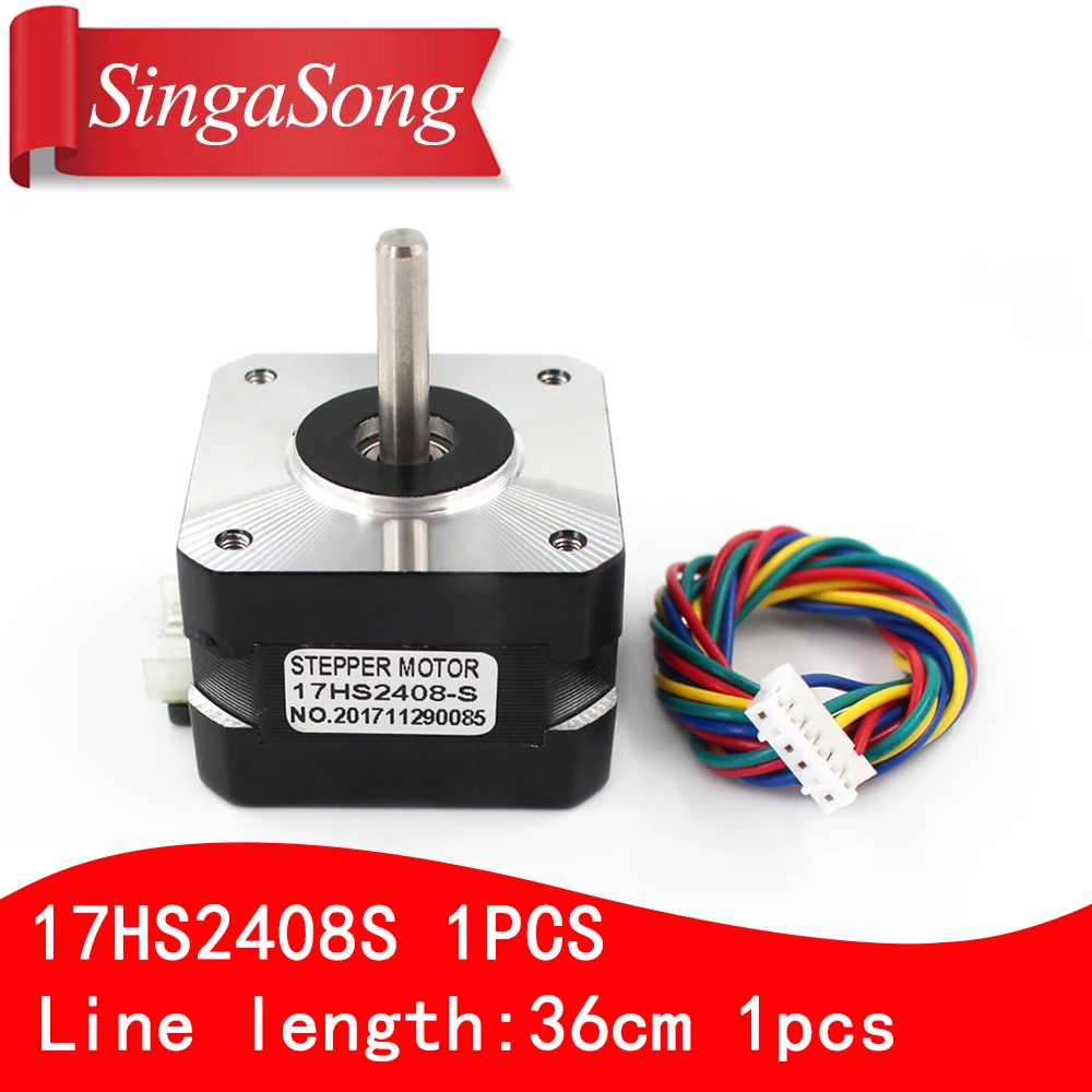 

Nema 17HS2408 S 17HS2408S 4-lead Nema 17 Stepper Motor 42 motor 42BYGH 0.6A CNC Laser and 3D printer