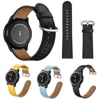 

Circular buckle Leather Strap for Samsung Gear S3 Frontier Classic band bracelet wrist bands replacement Real Leather belt 22mm