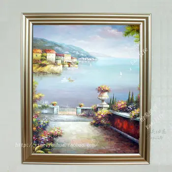 

Hand-painted Painting mediterranean sea oil painting on canvas high quality