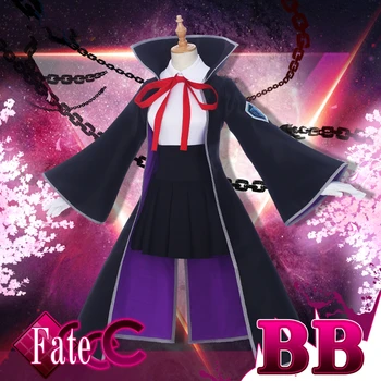 

BB Fate/Grand Order Cosplay Matou Sakura cosplay costume Uniform shirt dress cloak