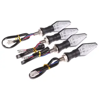 

4pcs Turn Signal Light 12V Universal Motorcycle LED Indicators Amber Blinker Light Flashers Lighting Motorcycle Accessories