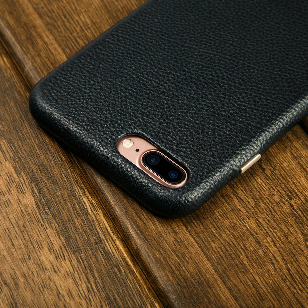 Jisoncase, откидной чехол из натуральной кожи для iPhone 7/8, тонкий чехол для iPhone 7/8 plus, металлическая кнопка, Винтажный дизайн, противоударный чехол
