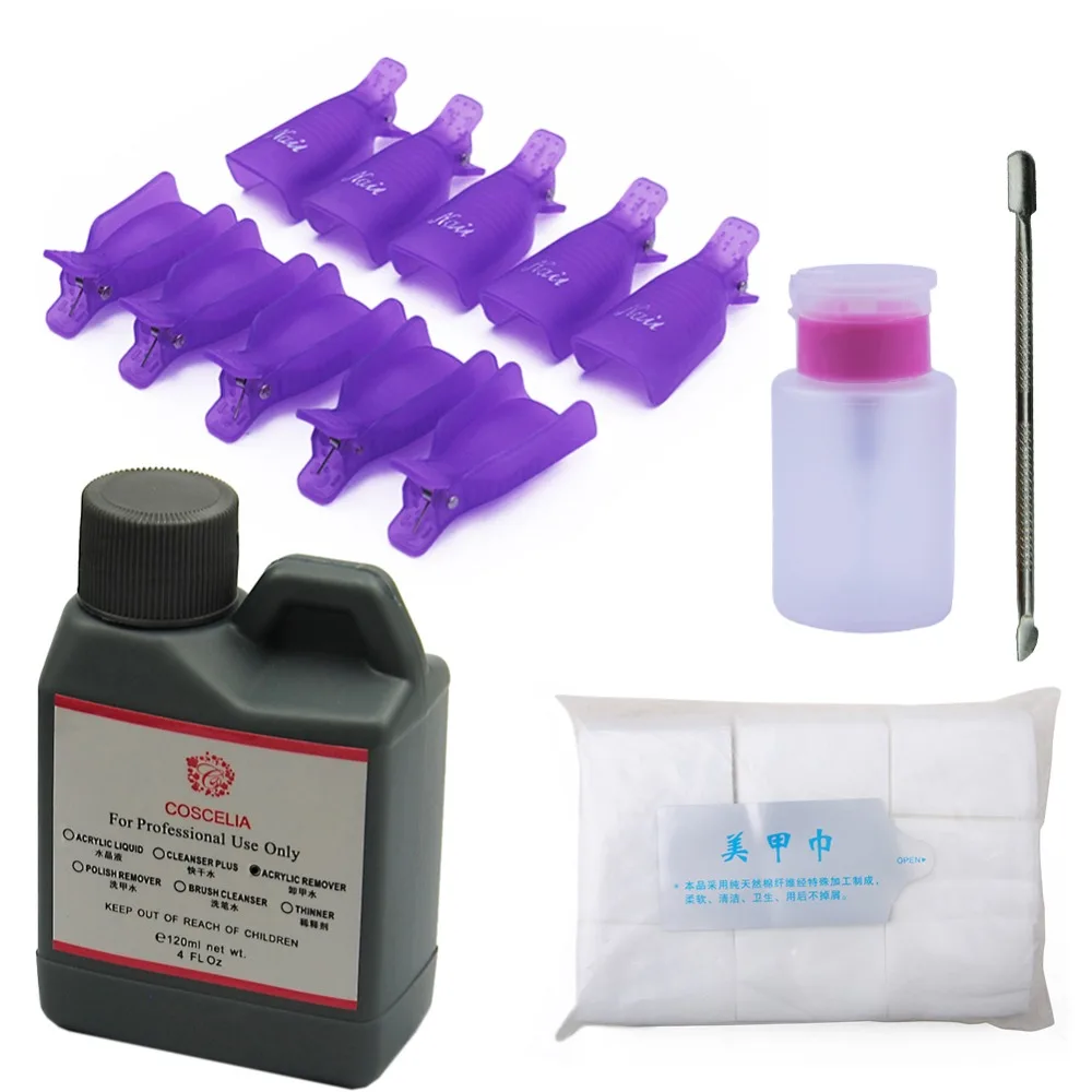 Portable Nail Art Tool Kit Acrylic Powders Acrylic Polish Gel Remover