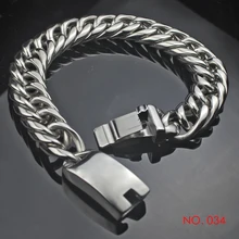 Хип-хоп Байкерский браслет-цепочка из нержавеющей стали для мужчин и женщин, мотоциклетный браслет, ручная подвеска, браслеты, ювелирные изделия, подарки 034