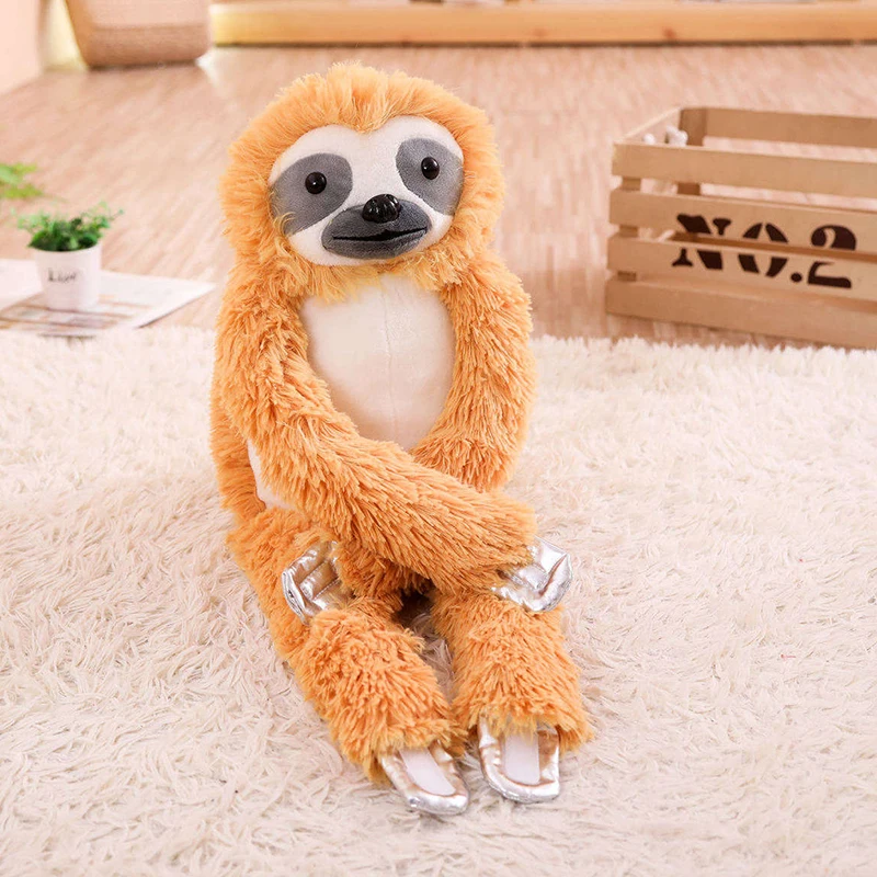 75 см Новый плюшевый с тремя ножками Ленивец игрушки реальная жизнь искусственная