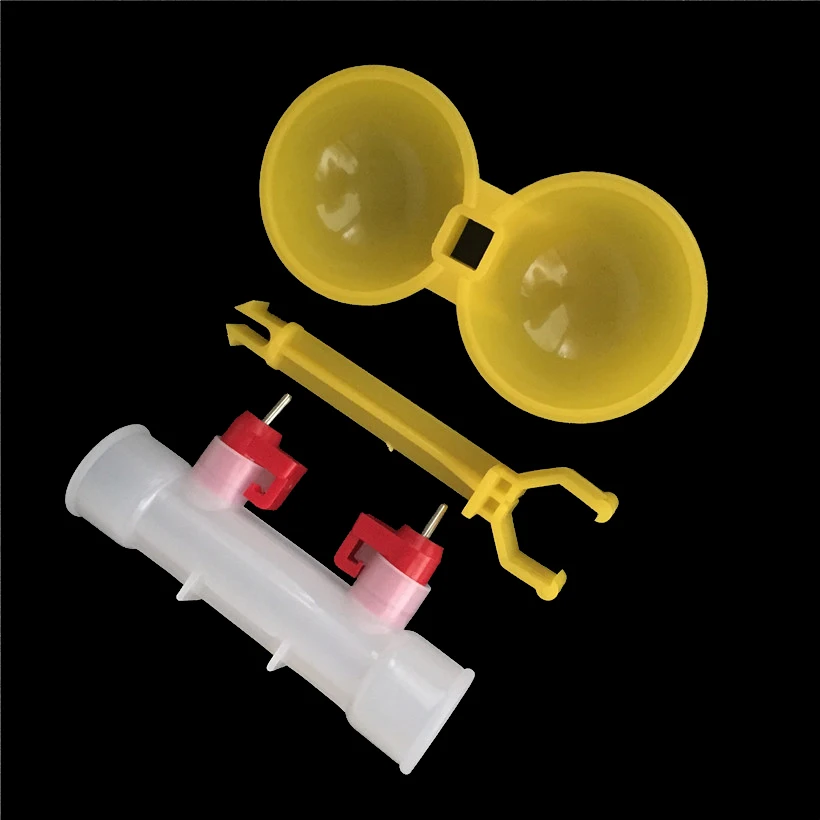 Chicken waterer double nipple drinker mouth Drinking hanging cups Chicken Feeder farming equipment 10pcs poultry drinking cups,poultry water dispenser,poultry feeder,poultry waterer