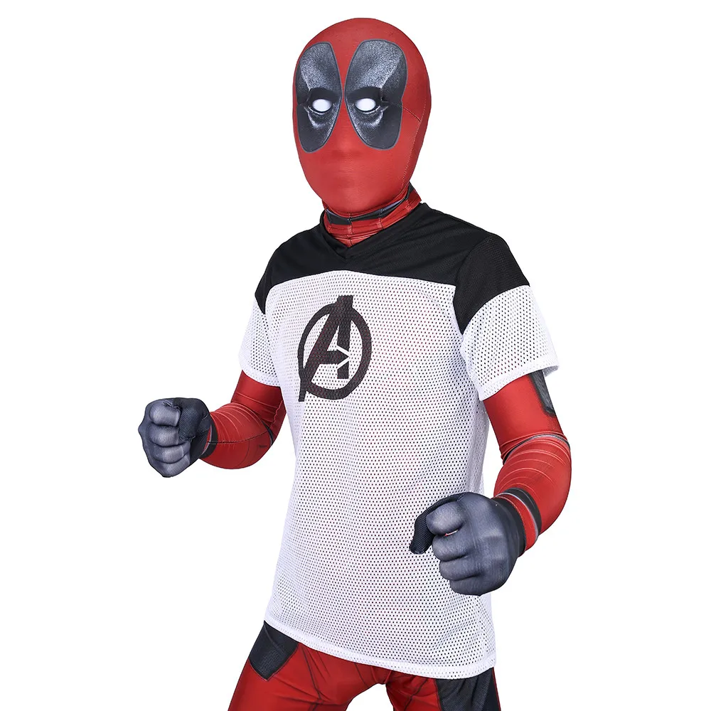 Avengers Endgame Quantum Realm T-Shirt Deadpool Superhero Print TShirt Advanced Tech Tee White Slim Mens Short Sleeve Deadpool
