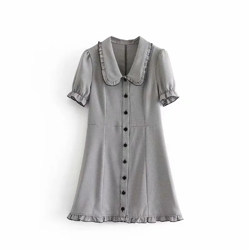 

summer dress women vintage plaid dresses