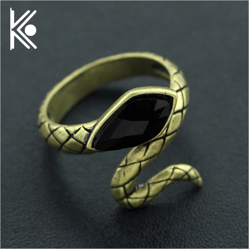 

Film new design jewelry Hogwarts ring ancient bronze adjustable snake ring for Women's ring