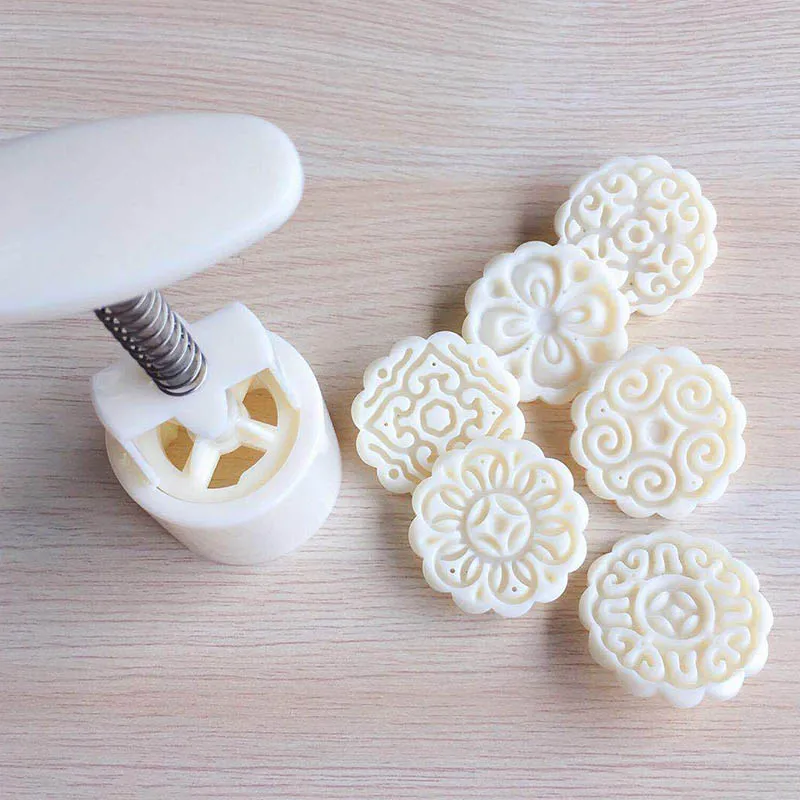 

6 round mooncake decoration tools Making Chinese traditional moon cakes Baking accessories Kitchen accessories Party supplies