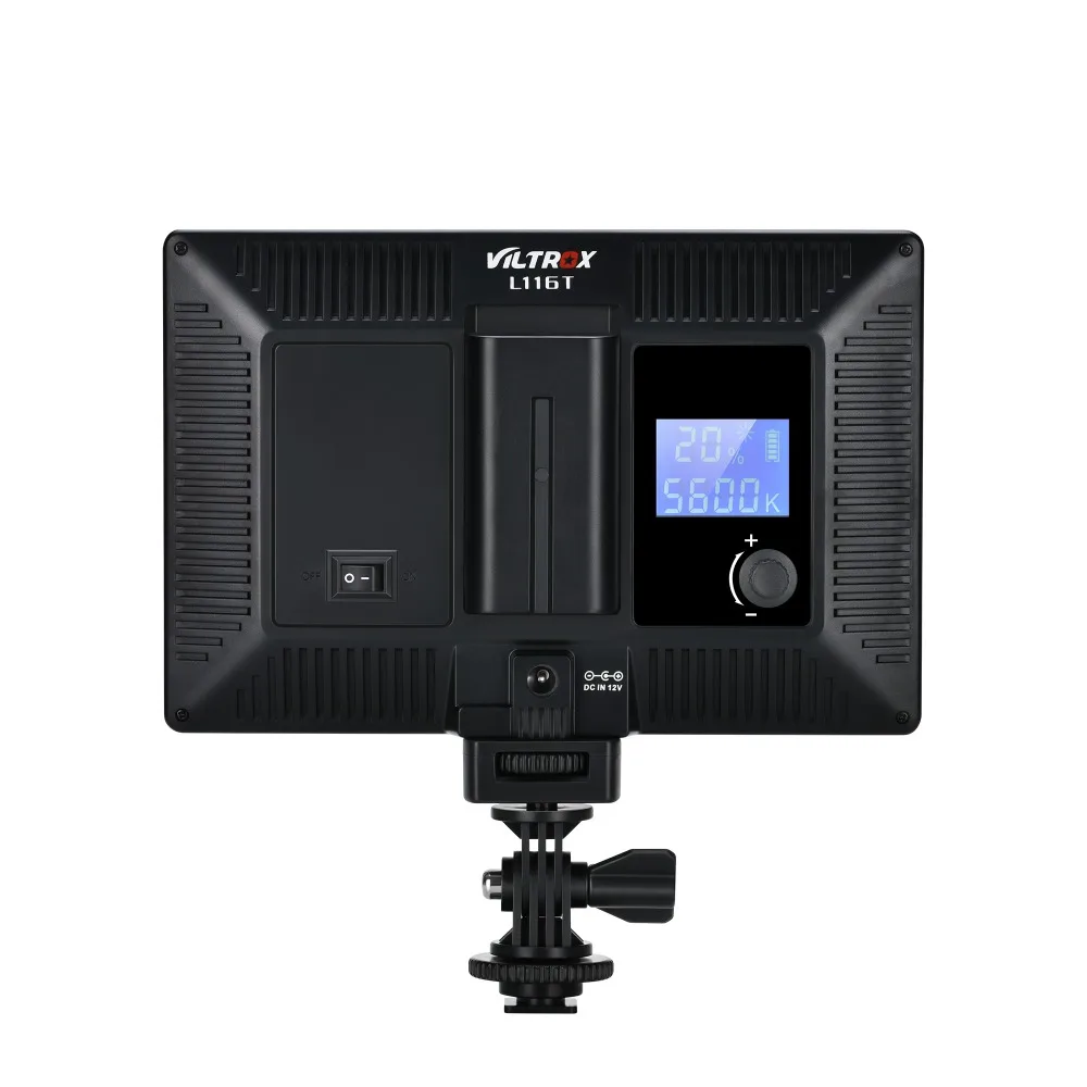 Viltrox L116T ЖК-дисплей двухцветный и затемняемый тонкий DSLR видео светодиодный свет+ батарея+ зарядное устройство для камеры Canon Nikon DV видеокамеры