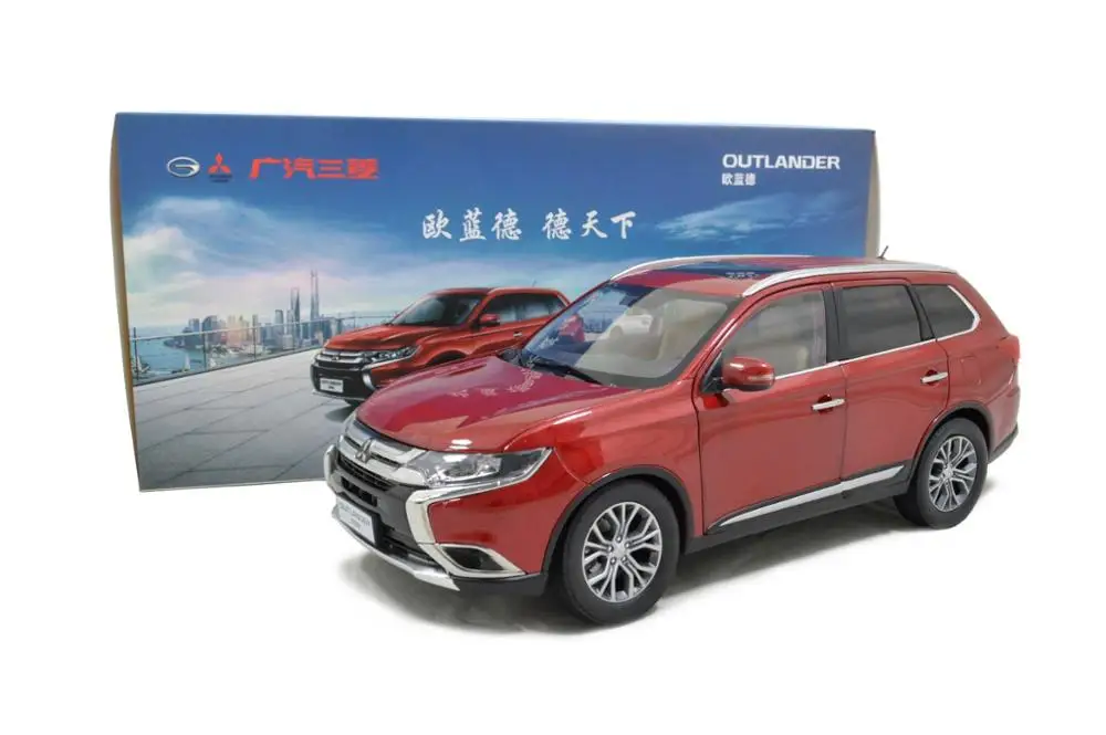 1/18 1:18 1 18 масштаб Mitsubishi Outlander 2016 красная литая модель автомобиля Игрушечная