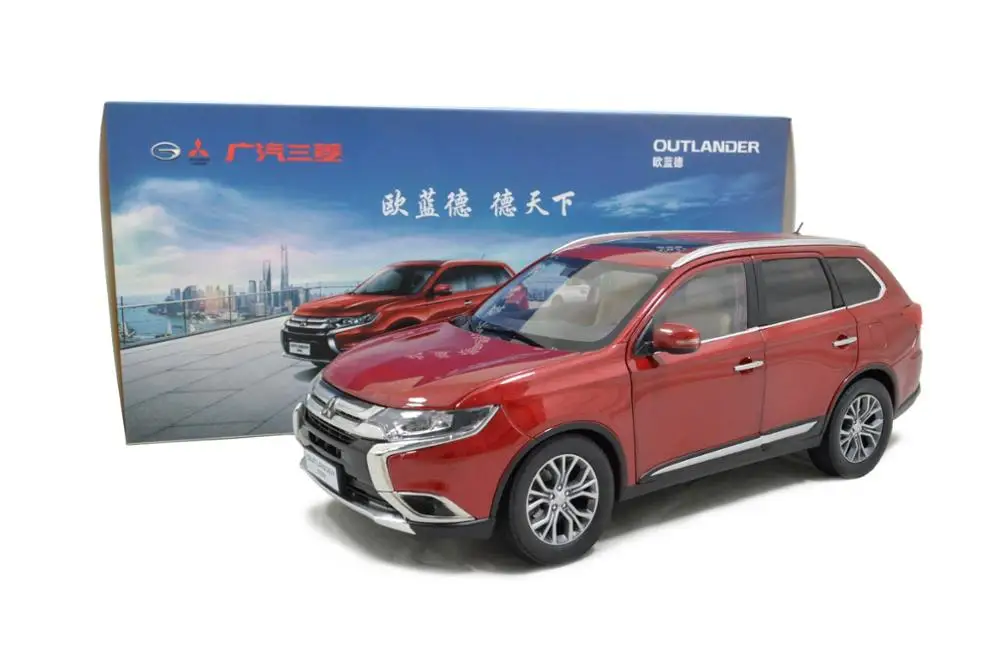 1:18 Mitsubishi Outlander 2016 Diecast Miniature Model Car Gifts Red Vehicle Toy 