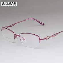 BCLEAR, винтажные женские очки, половинная оправа, близорукость, оптические очки, оправа, очки, прозрачные, розовые, красные, oculos de grau feminino