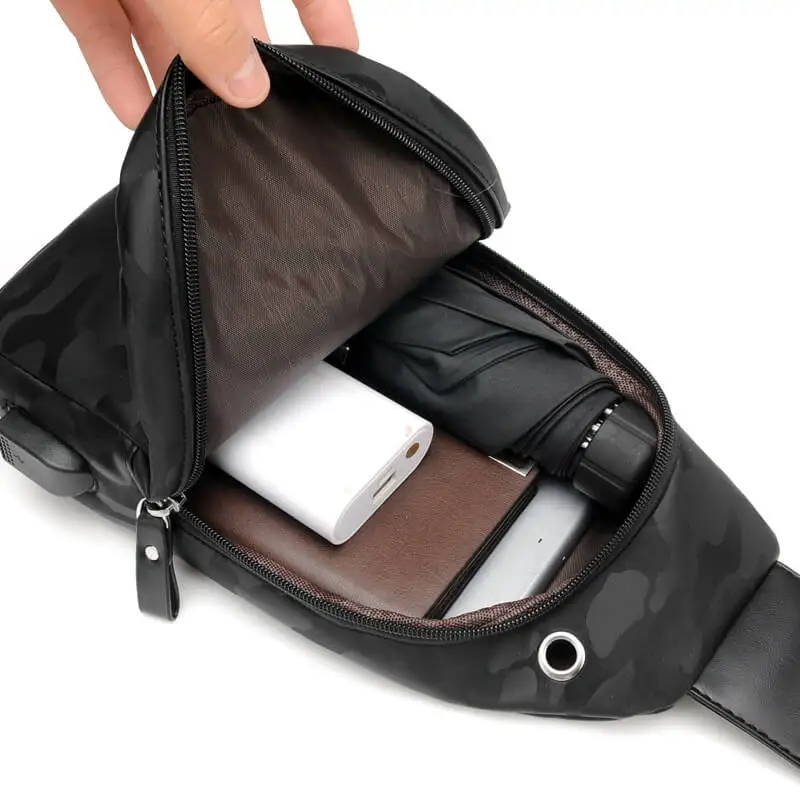 “ Bolsa de Ombro Sólida Zipper Bolsa Crossbody Pinshang