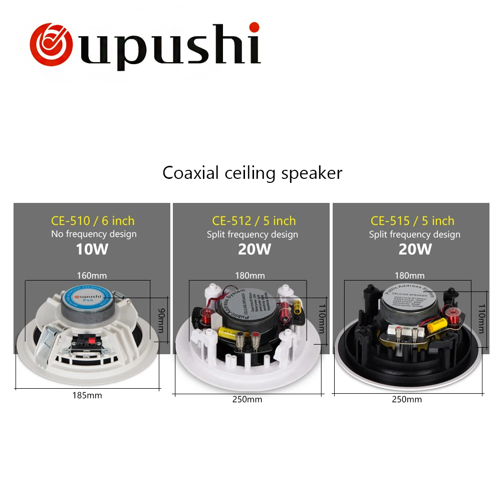 Home ceiling speaker system 20w in wall surround