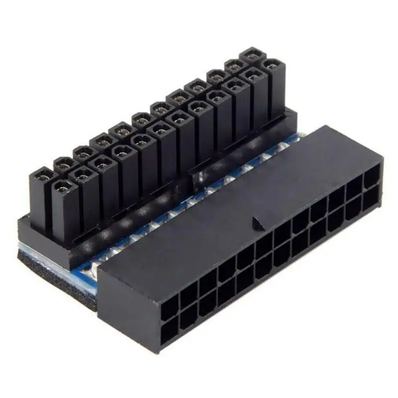ATX 24Pin Женский до 24Pin мужской 90 градусов адаптер для материнской платы разъем