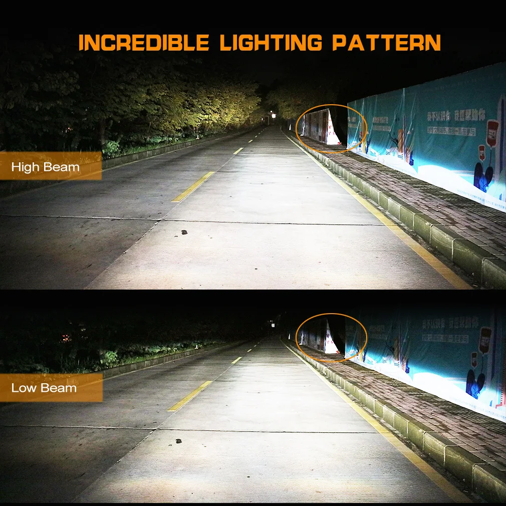 2 шт. H1 LED H3 880 881 H27 светодиодные лампы для фар 8000лм 6500 к белые Автомобильные фары
