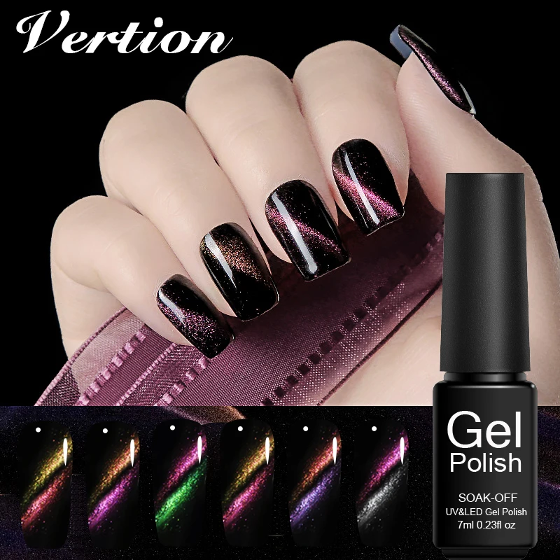 Verntion Professional Magnet Effect Eyes Cat Gel Nail Polish Soak Off ...