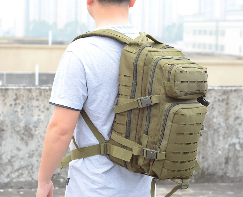 ROCOTACTICAL 30L тактический рюкзак лазерная резка MOLLE Assault Pack для кемпинга Туризм Охота Путешествия нейлоновая сумка подходит для 15 ноутбука