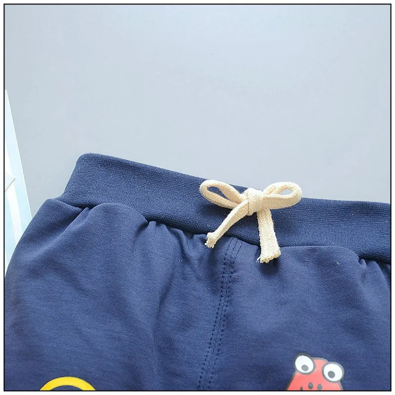 Daivsxicai/модные Хлопковые Штаны для малышей повседневные штаны для маленьких мальчиков с милым рисунком универсальные детские штаны для малышей от 7 до 24 месяцев