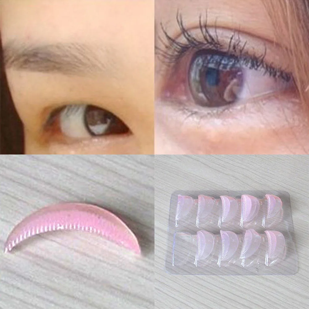 20f 5 Pairs Silicone Eyelash Curler Curling Perming False Eye Lashes