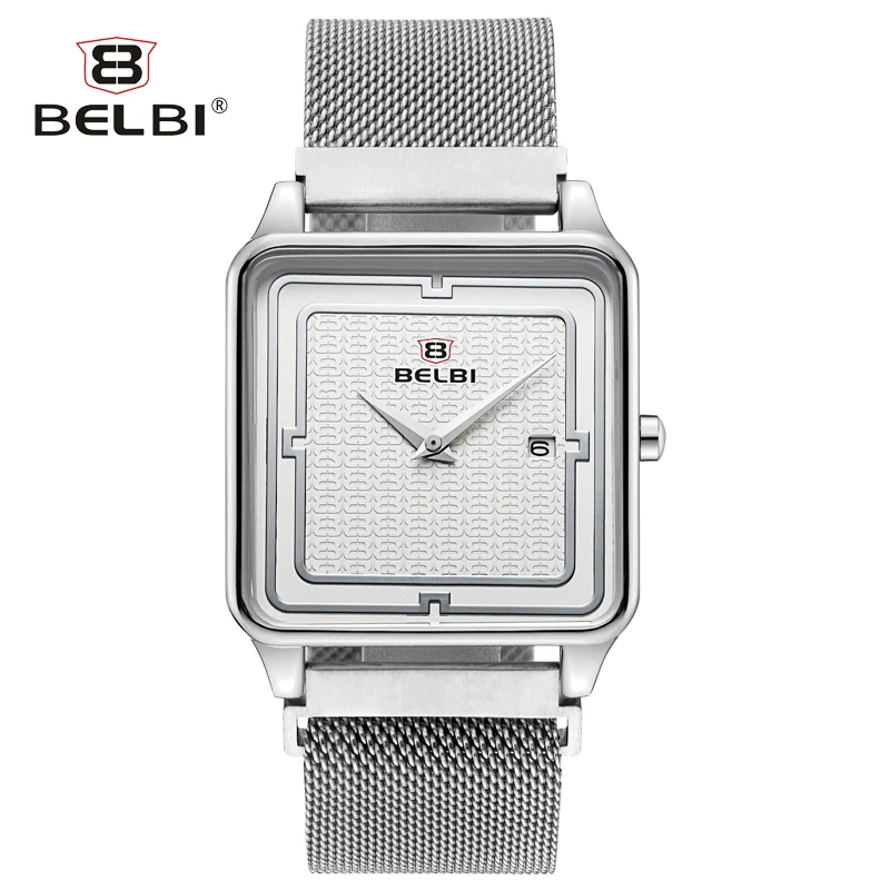 

BELBI 2018 New Men's Watches Business Fashion Sport Quartz watch stainless steel Brand Army Military men watches Male Wristwatch