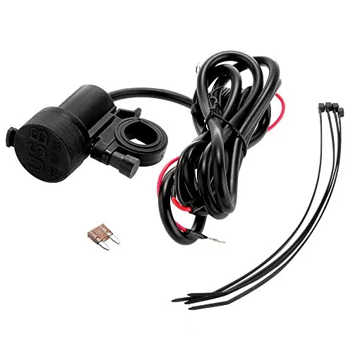 Cargador Doble USB 5V 2.1A адаптер Negro для Moto Motocicleta [Electronica]