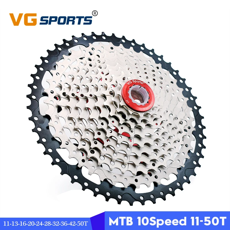 BOLANY 10 Speed 11-36T Cassettes MTB Mountain Road Bike Freewheel Silver//Black