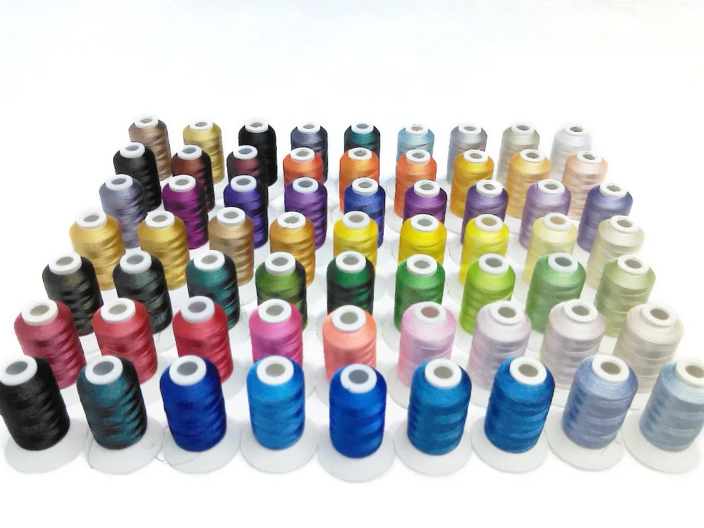 63 разных цвета для вышивальной машины, швейная нить 500 м каждый подходит для любых вышивальных машин