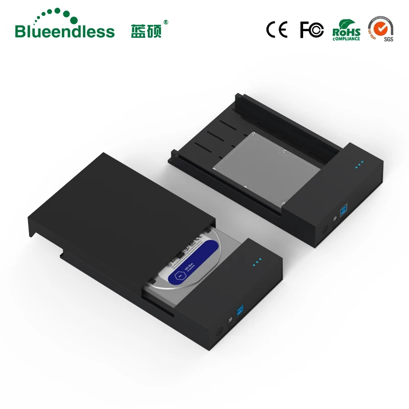 BLUEENDLESS MR35T HDD корпус 3,5 дюйма SATA внешний жесткий диск корпус, USB 3,0 инструмент бесплатно для 3," SATA HDD и SSD