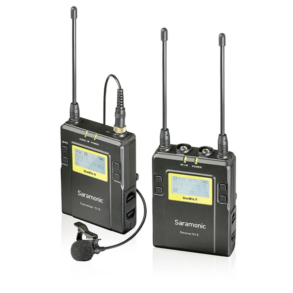 

Saramonic Uwmic9 Wireless Lavalier Lapel Microphone System -Includes RX9 Portable Receiver, TX9 Bodypack Transmitter
