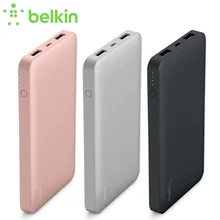 New Arrival Belkin Original External Battery Pack 10000mAh / 2.4A Polymer Cells Double USB Portable Charger with Retail Package