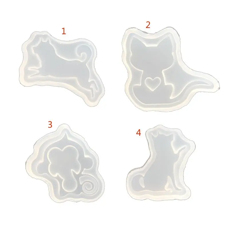 Кошка Собака Обезьяна силиконовая форма для тортов, фондана смола подвеска для изготовления ожерелья инструменты