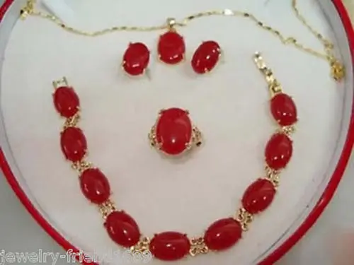 

Fashion - Red Natural stone Bracelet earring Pendant Necklace AAA . watch Quartz stone crystal FREE SHIPPING