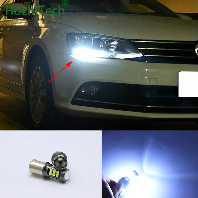 Светодиодная лампа Canbus 6000K 1156 LED без ошибок P21W для Volkswagen VW Sharan MPV 2010 2015 дневные