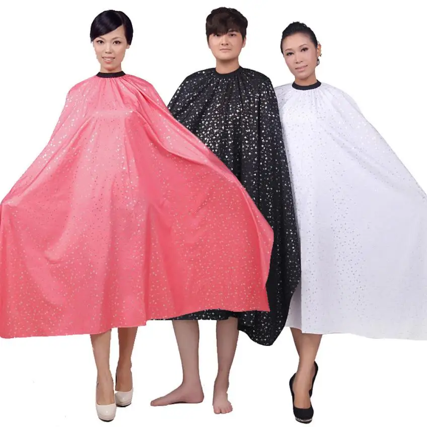 pudaier 2018 Hairdresser Cutting Hair Waterproof Cloth Salon Star Barber Gown Cape Hairdressing Hairdresser Freeshipping 5p1013