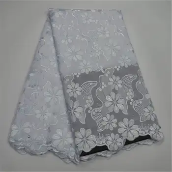 

White Color Swiss Voile Cotton Lace African Swiss Cotton Voile Lace Embroidery Cotton Voile Fabric For Garment-30