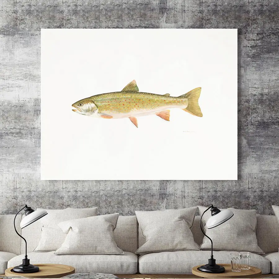 

Home Decoration Print Canvas Wall Art Picture Poster Paintings Horizontal Rectangle Realistic fish fingerprints Sardine