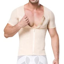 Мужской утягивающий корсет для тела, Корректирующее белье для живота, жилет для сжигания жира, моделирующее нижнее белье, корсет для талии, тренировочная рубашка с поясом