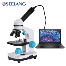 Zoom 2000x Biological HD Microscope +13PCS Accessories+ electronic eyepiece monocular Student laboratory Lab education LED USB