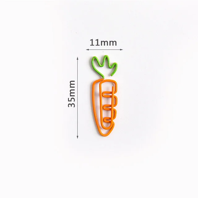 Мультяшный фруктовый металлический зажим для бумаги милый морковь мороженое скрепки планировщик зажимы закладки для офиса школьные принадлежности Канцтовары - Цвет: Design 1
