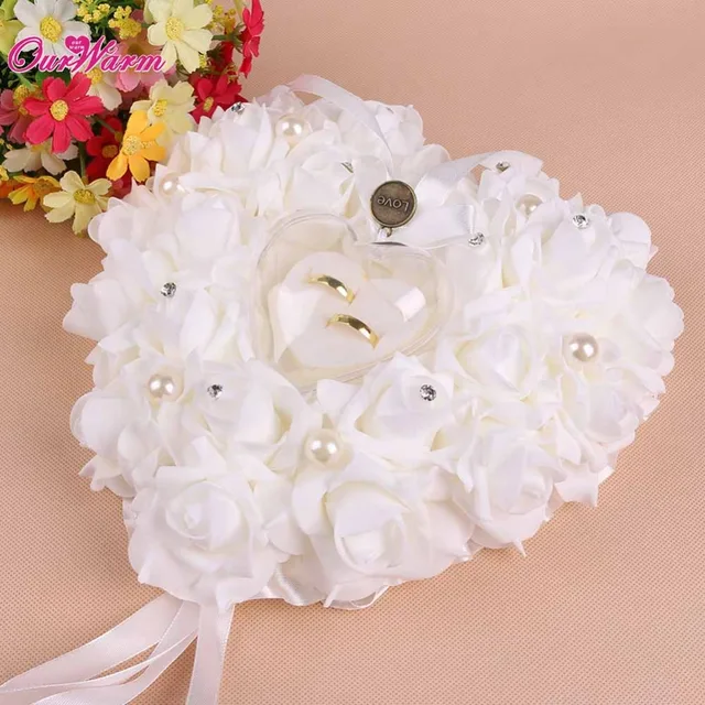 Hanging Wedding Favors Ring Box Rose Rhinestone Heart Design Hanging Wedding Favors Ring Box Rose Rhinestone Heart Design Pillow For Decorations Valentine S Day