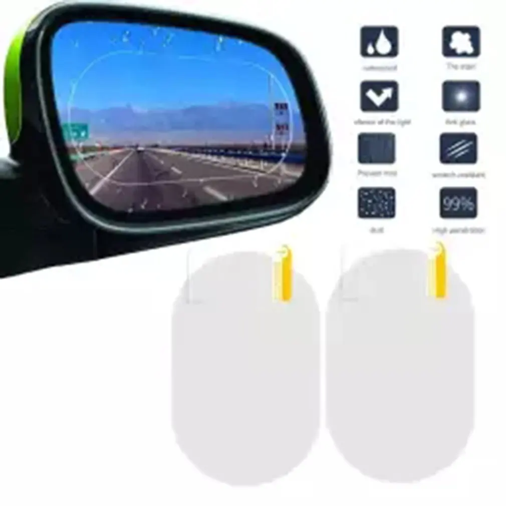 Универсальный автомобильный зеркало заднего вида автомобиля зеркальная защитная пленка Водонепроницаемый непромокаемые зеркало заднего вида, окно прозрачная защитная пленка для экрана