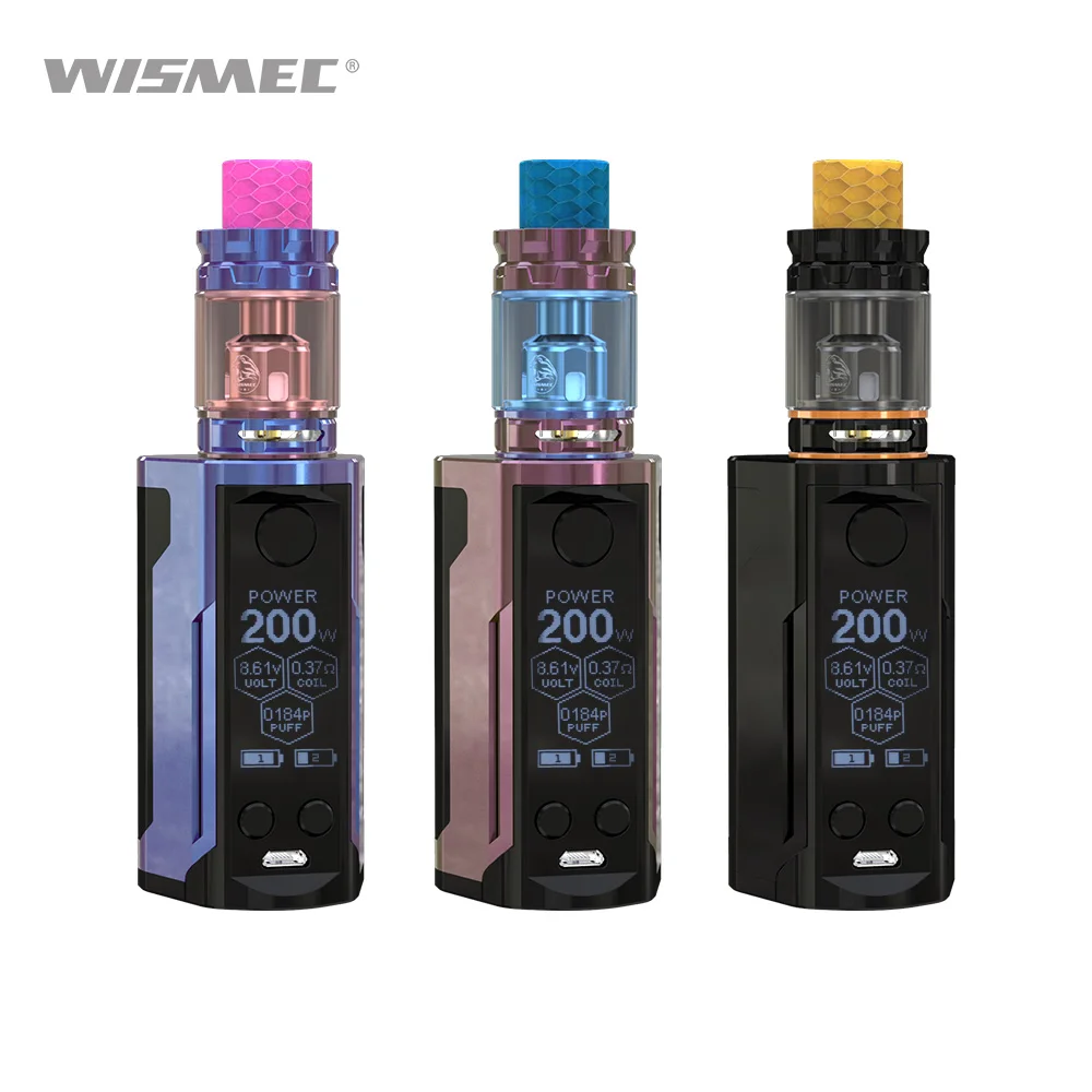 Оригинальный 230 Вт WISMEC Reuleaux RX Gen 3 двойной набор Gnome King Vape с емкостью 5 8 мл WM01 бокс