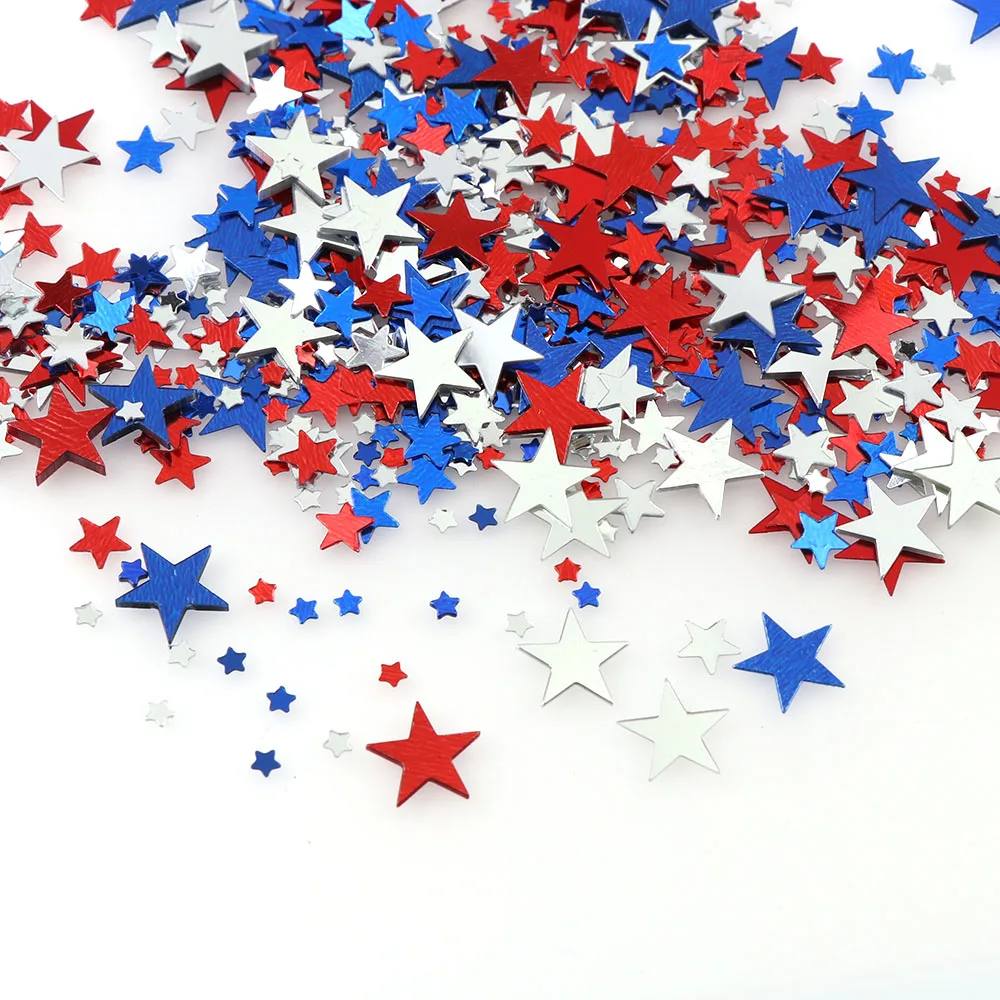 15 г смешанный размер американский флаг цветной пятиконечная звезда конфетти для свадьбы бросать конфетти Новогоднее украшение Поставки