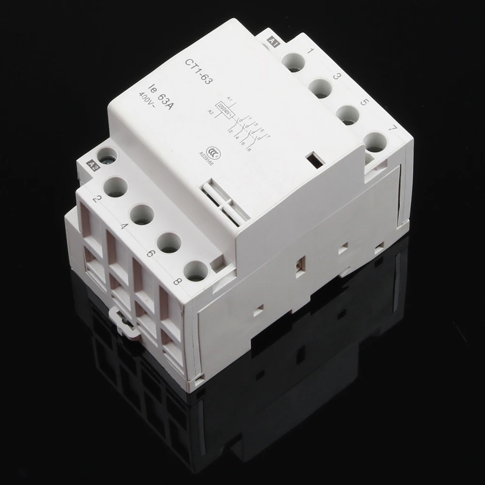 Auxiliar de partida kohtaktop CT1 CT1-63 32A 40A 63A 4P 220V 230V 50or60HZ Din rail AC контактор для дома стартер