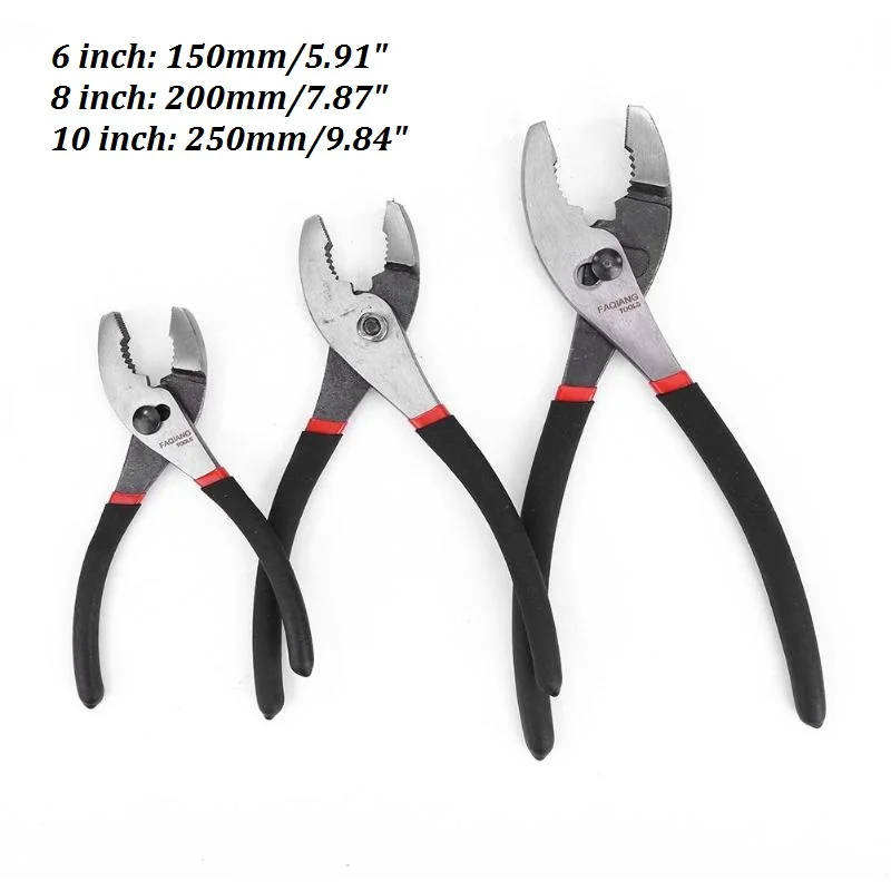 

6/8/10 Inch Slip Joint Pliers Multi Functional Car Repair Clamp Tool Adjustable Straight Jaw C Clamp Locking Mole Vice Grips