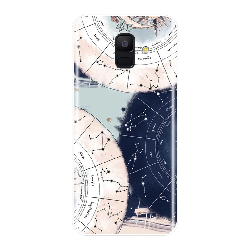 Задняя крышка для Samsung Galaxy A6 A8 Plus 2018 арт звезда мягкий силиконовый чехол телефона